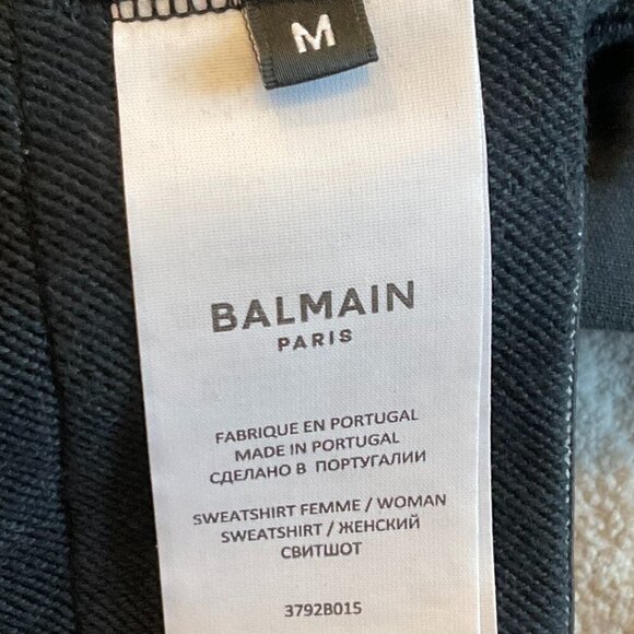 Flocked Balmain Paris hoodie - Picture 5 of 5